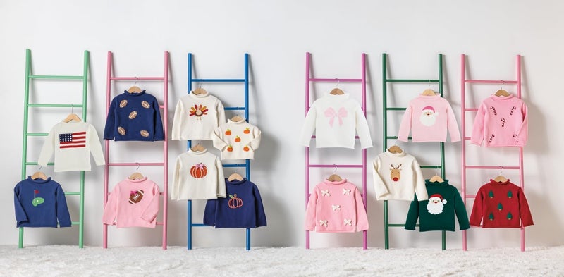 MudPie Boys Kids Thanksgiving Turkey Rollneck Sweater - Image 3